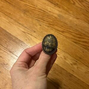 Handmade stone and silver ring